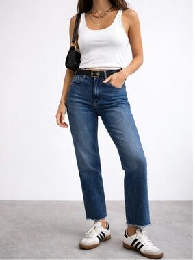 Seven for all mankind Size 10 - 90's Straight Leg High Rise Cropped Ankle Jeans